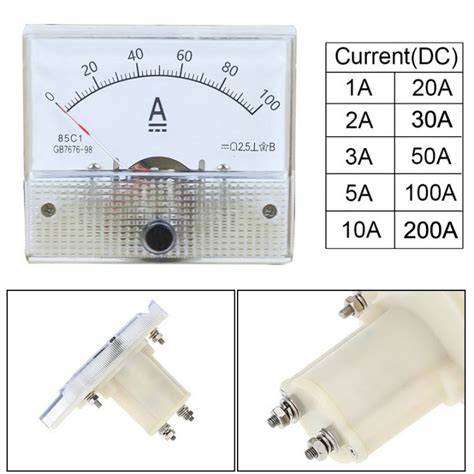 Dc Plastic Analog Pointer Ammeter Ampere Meter Panel A A A A A