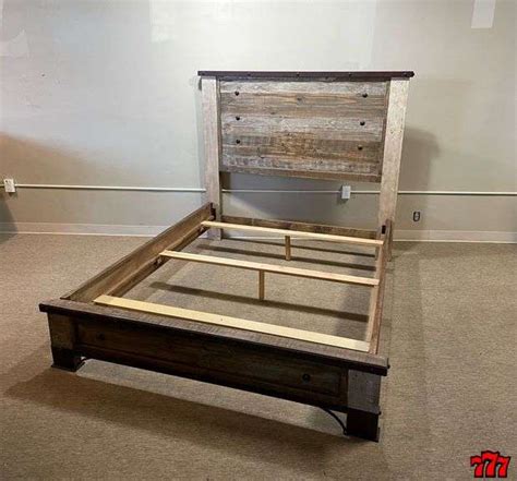 New Unused Rustic Wood Queen Bed Frame - 777 Auction Company