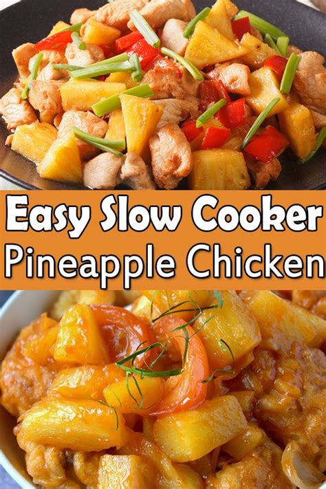 Slow Cooker Pineapple Chicken Crockpot Hawaiian Pineapple Chicken