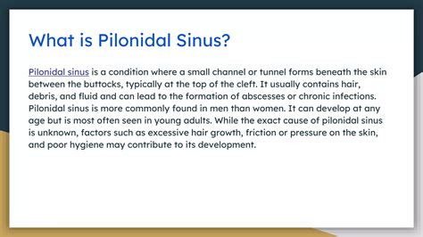 What Is Pilonidal Sinus Causes Symptoms And Treatment Pptx