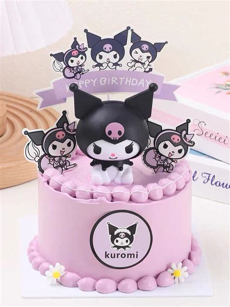 Instock Kuromi Birthday Cake Topper Set Hobbies Toys Stationery