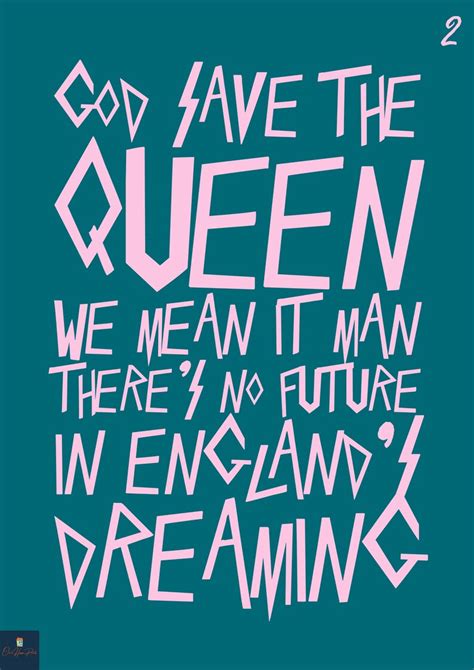 God Save The Queen Lyrics Print The Sex Pistols Inspired Etsy Uk