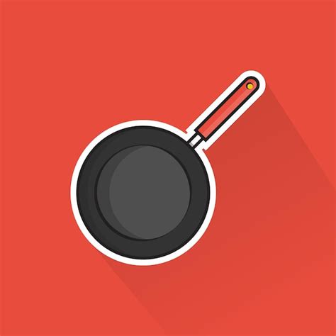 Premium Vector Illustration Vector Of Frying Pan In Flat Design