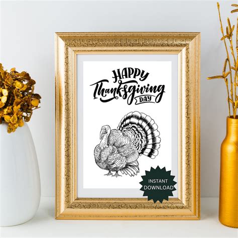 Printable Thanksgiving Wall Art thanksgiving Print Fall Décor ...