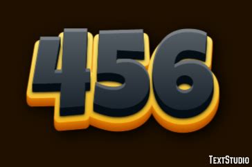 456 Text effect and logo design Number | TextStudio