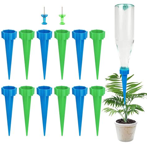 Plant Watering Spikes 12 Pack Auto Self Watering Spikes Automatic Bottle Irrigation Waterier