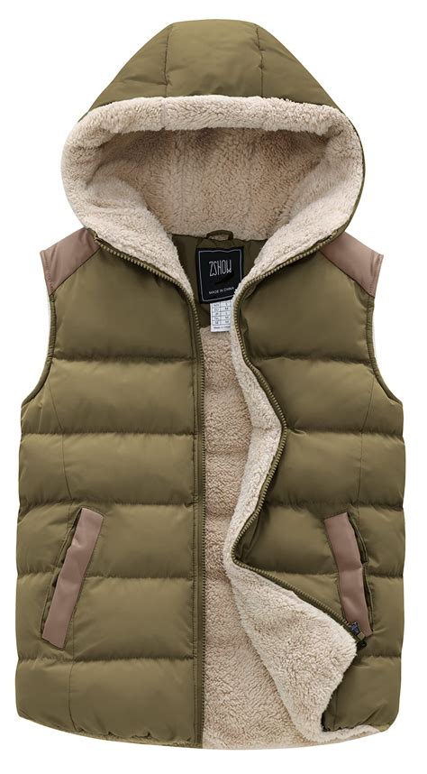 Zshow Womens Outerwear Vest Casual Thicken Qulited Winter Puffer Vest