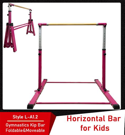 Updated Expandable Gymnastics Kip Bar With High Density 47and X47and Gym Mat Fiberglass Rail