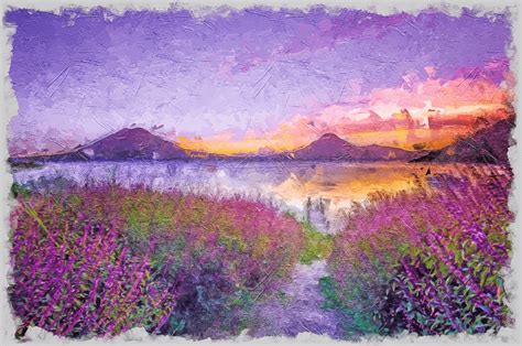 Purple Sunset Artwork Prints Are Available At My Etsy Store Link In The Comments R Artstore