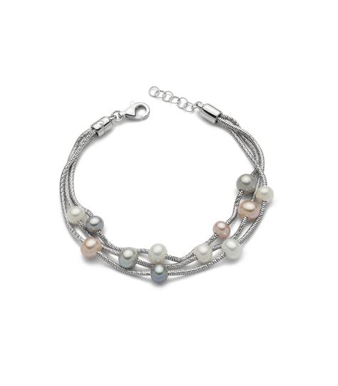 Miluna Bracciale Multifilo Con Perle Colorate Collezione Gioielli