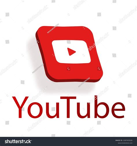 Youtube 3d Button Social Media Logo Stock Vector (Royalty Free ...