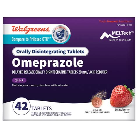 Walgreens Omeprazole Orally Disintegrating Tablets Strawberry Walgreens