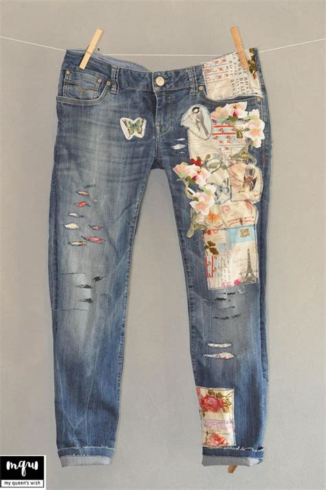 Patched Denim / Patched Jeans / Reworked Vintage Jeans With - Etsy | Patched denim jeans ...