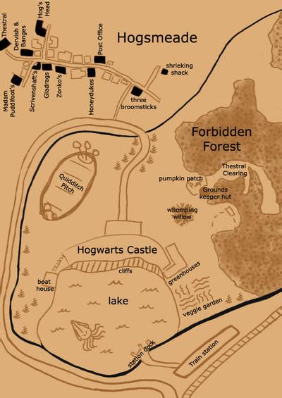 Hogwarts Grounds and areas map by youraveragenerd on DeviantArt