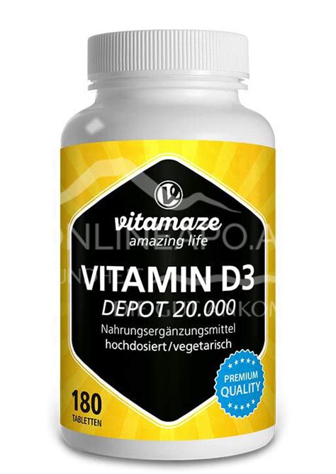 Vitamaze Vitamin D3 20000 IE Depot Tabletten schnell günstig geliefert