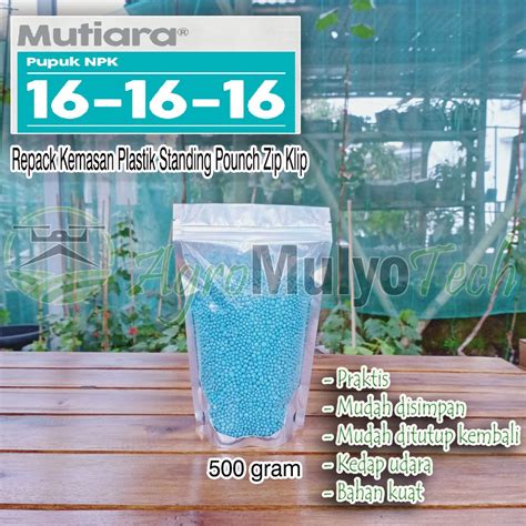 Jual Pupuk Npk Meroke Mutiara Repack Kemasan Stand Pounch Klip