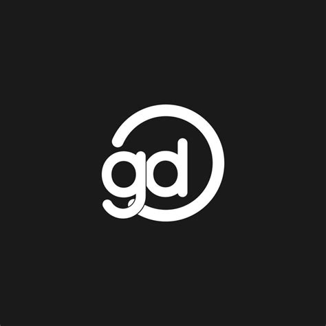 Initials Gd Logo Monogram With Simple Circles Lines 28266908 Vector Art