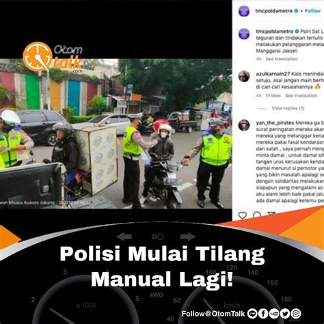 Polisi Mulai Tilang Manual Lagi Tilang Manual Mulai Berlaku Lagi