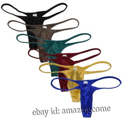 Men S Shiny G String Swim Thong Bikini Underwear Male Jockstrap Tangas G String EBay