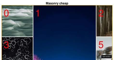 Cheap Masonry Codesandbox