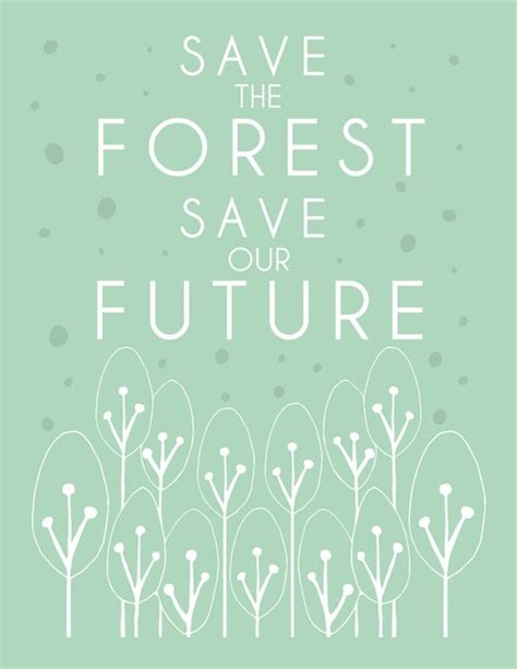 Premium Vector | Save the forest poster design in vector