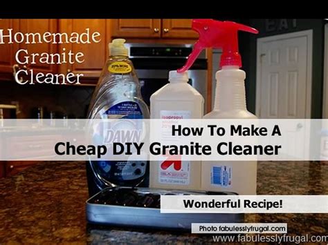 How To Make A Cheap Diy Granite Cleaner