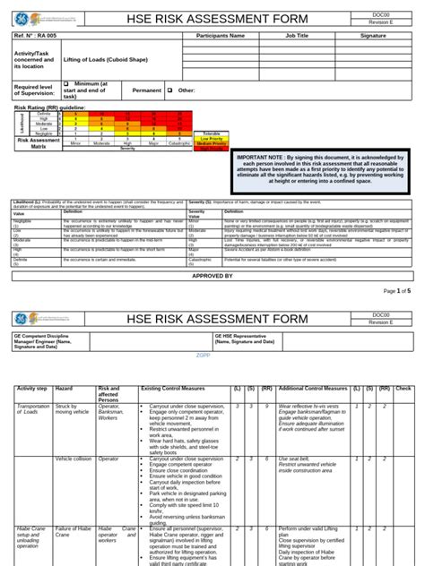 Risk Assessment Cuboid Shaped Loads Offloading Hiab Crane Pdf