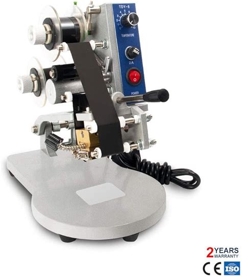 DY 8 Manual Hand Operated Hot Stamp Printer Coding Machine Date Coder Ribbon Coder 110V Amazon