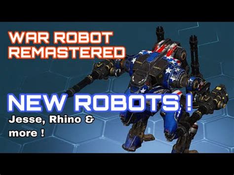 War Robot Remastered Test New Robots Jesse Rhino Butch Wr