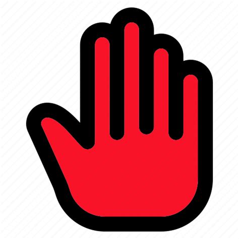 Hand, stop, sign, privacy, prohibition icon - Download on Iconfinder