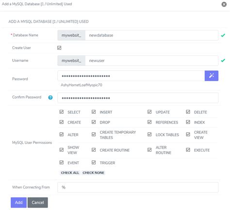 How To Manage Mysql Databases In Siteworx — Interworx Documentation