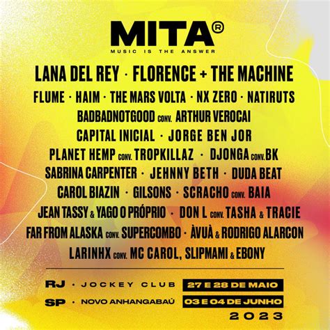 Festival Mita Anuncia Line Up Com Lana Del Rey Florence The Machine