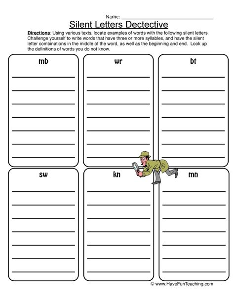 Missing Silent Letters Worksheet By Teach Simple