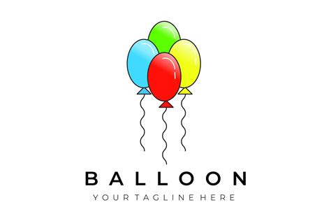 Balloon Logo Line Design Illustration Graphic by fanfun · Creative Fabrica