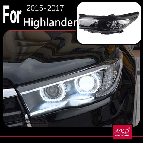 Akd Car Model For Toyota Highlander Headlights 2015 New Kluger Led Headlight Drl Hid Head Lamp