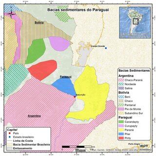 Divisões da Bacia do Chaco Paraná no Paraguai Elaboração própria