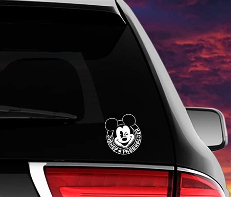 Disney Decal Disney Passholder Decal Mickey Mouse Etsy