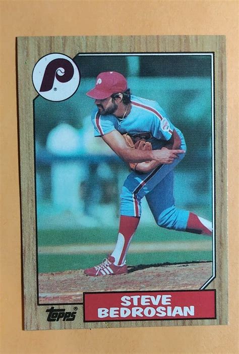 Topps Baseball Card Steve Bedrosian Philadelphia Phillies Ebay