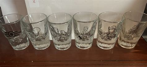 Fallout 4 Shot Glasses Set Of 6 Ebay