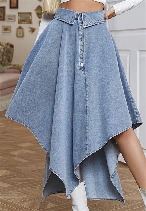 Pin by Gelhen Velásquez on JEANS FALDAS Diy denim skirt Skirt