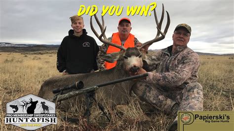 Pro Membership Sweepstakes June 10th 2021 Two Mule Deer Hunts With