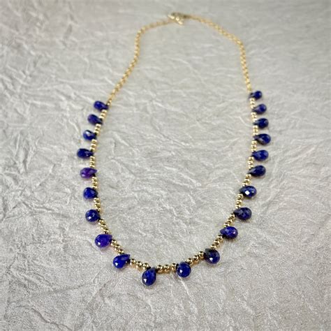 Sapphire Briolette Necklace Sholdt Jewelry Design