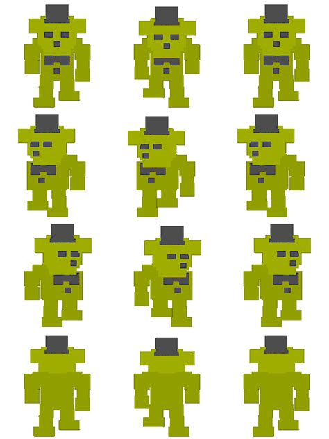 Fnaf 3 Golden Freddy Rpg Maker Vx Sprite Sheet By