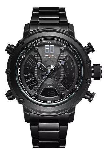 Reloj Weide Anadigi Wh 6905 Para Hombre Negro Y Gris MercadoLibre