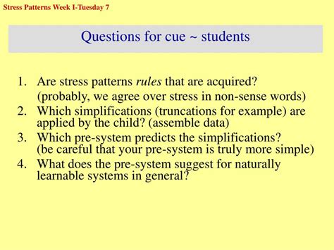 PPT - Stress patterns in English words PowerPoint Presentation, free ...