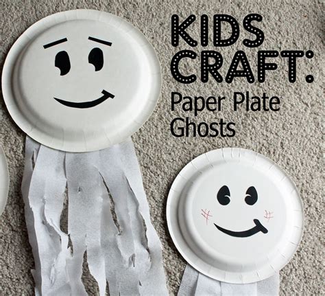 Halloween Crafts Paper Plate Ghosts 10 Minutes And Less Than 4 Dollars