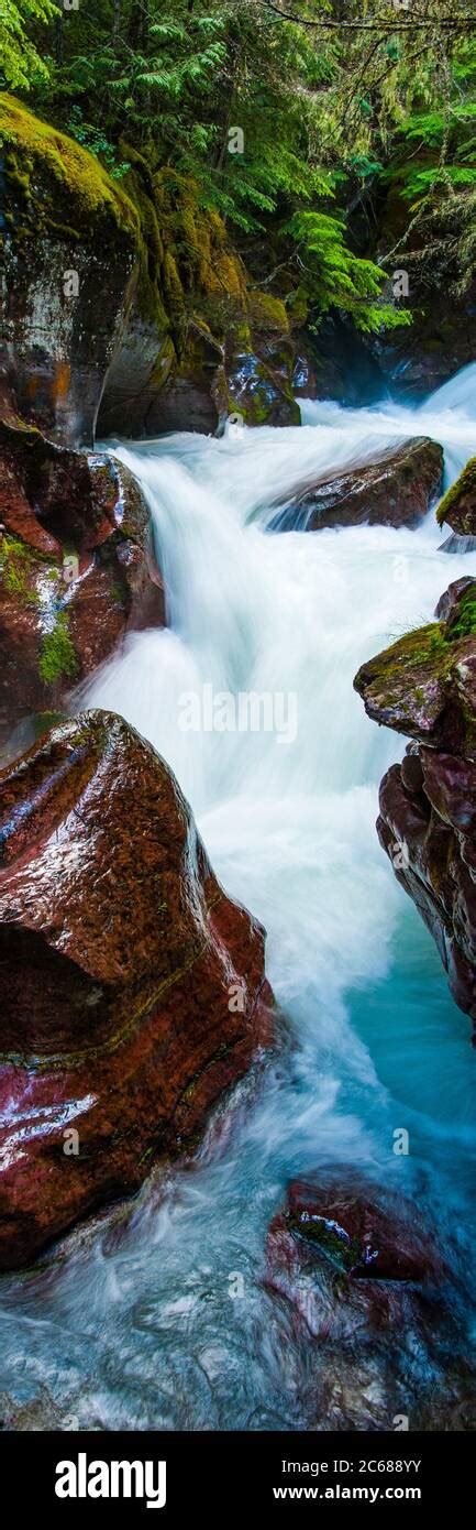 Glacier national park avalanche creek hi-res stock photography and