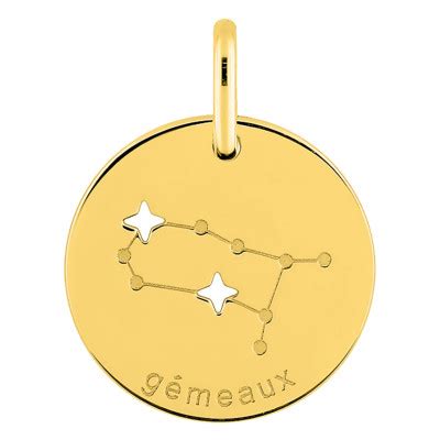 Pendentif Signe Astrologique Médaille Précieuse