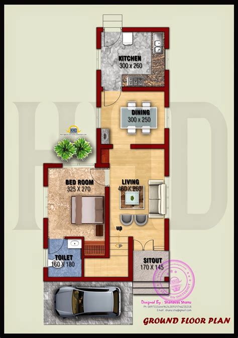 Small villa with floor plans - Kerala home design and floor plans