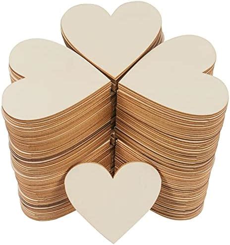 Amazon Keileoho Pcs Inch Wood Heart Cutouts Unfinished Wood